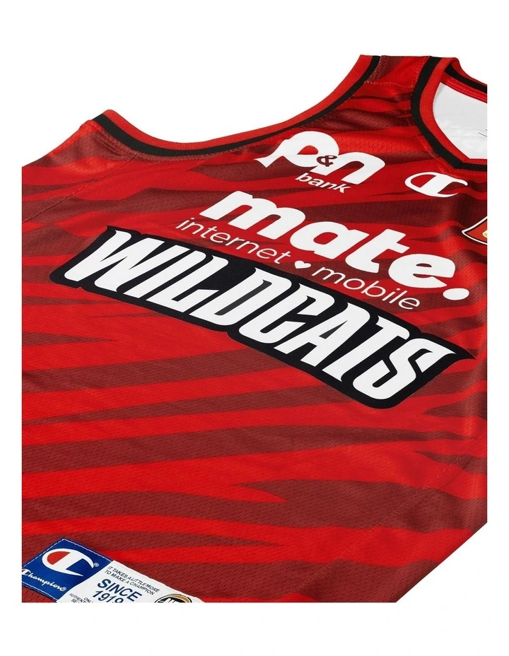 Perth Wildcats 25/26 Primary Jersey - Jo Lual-Acuil Jr in Red image 4