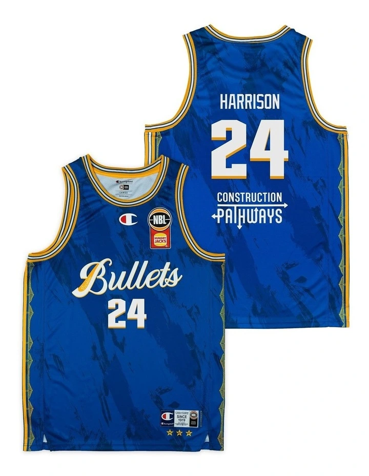 Brisbane Bullets 25/26 Primary Jersey in Tyrell Harrison image 1