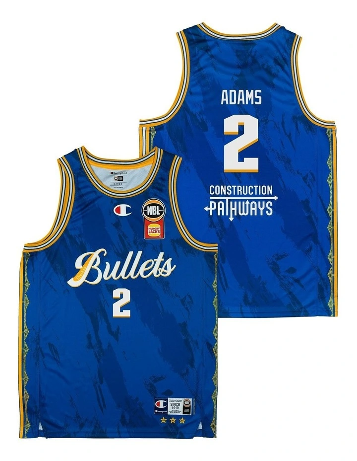 Brisbane Bullets 25/26 Primary Jersey in Jaylen Adams image 1