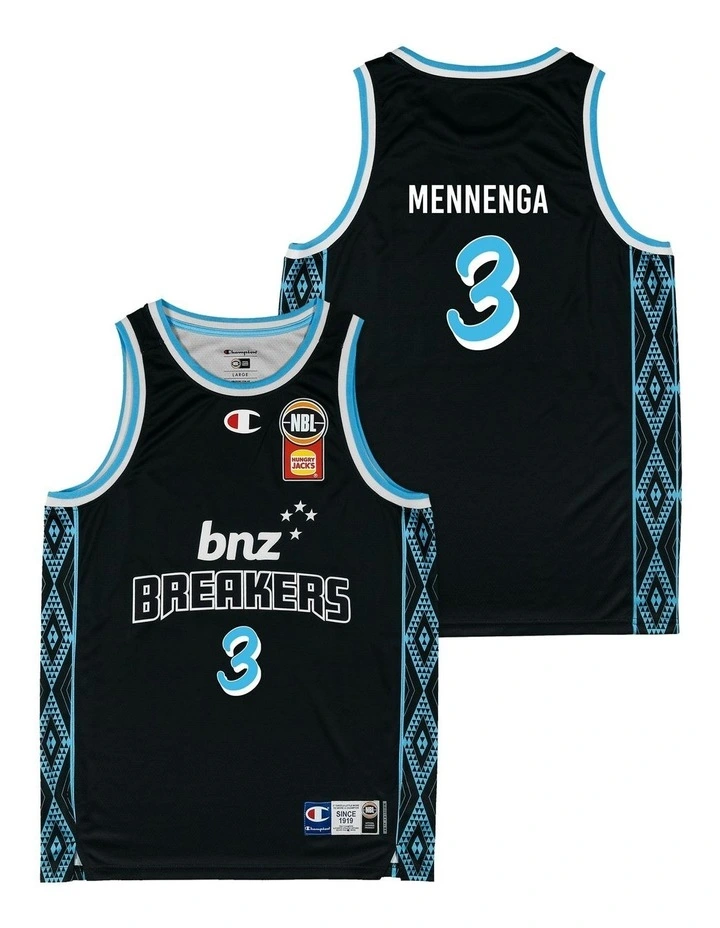Sam Mennenga New Zealand Breakers 25/26 Primary Jersey in Black image 1