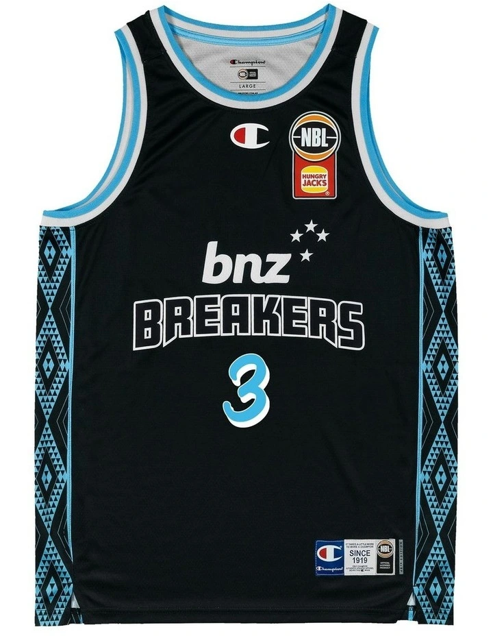 Sam Mennenga New Zealand Breakers 25/26 Primary Jersey in Black image 2