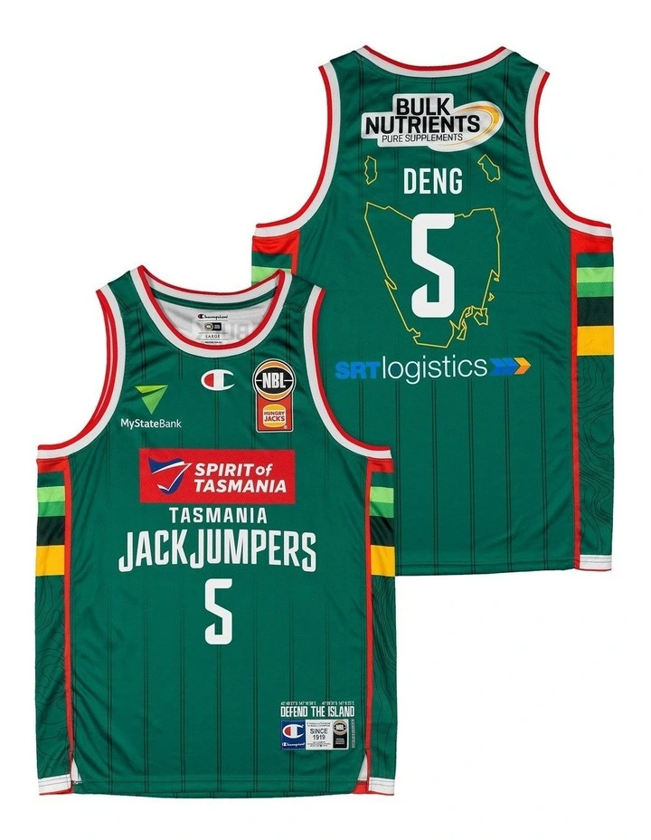 Majok Deng Tasmania JackJumpers 25/26 Primary Jersey in Green image 1