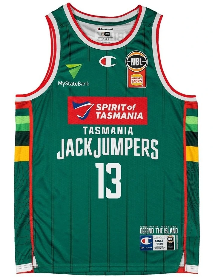 Sean Macdonald Tasmania JackJumpers 25/26 Primary Jersey in Green image 2