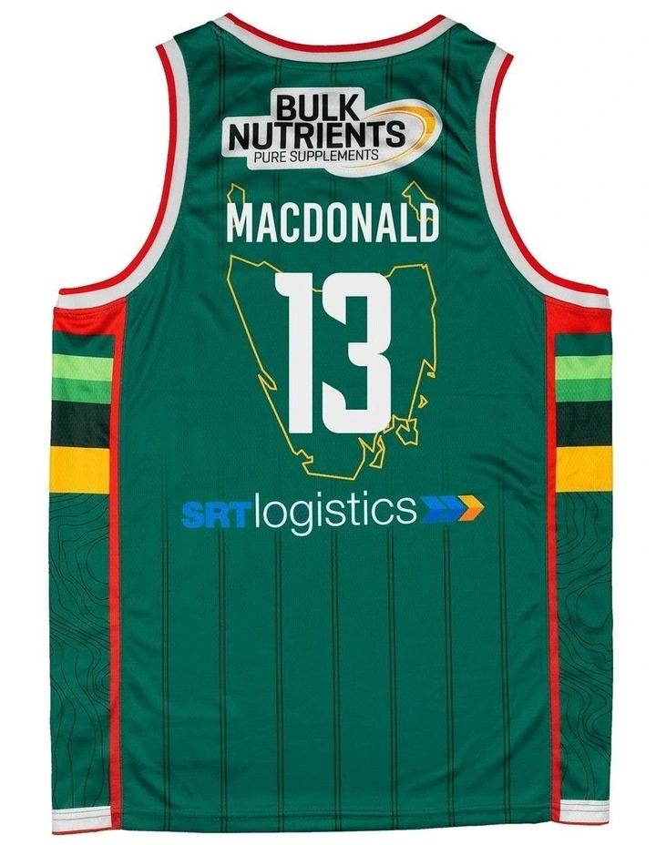 Sean Macdonald Tasmania JackJumpers 25/26 Primary Jersey in Green image 3