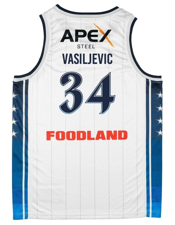 DJ Vasiljevic Adelaide Alternate Jersey in White image 3