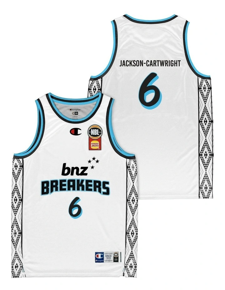 Parker Jackson-Cartwright New Zealand Breakers 25/26 Alternate Jersey in White image 1
