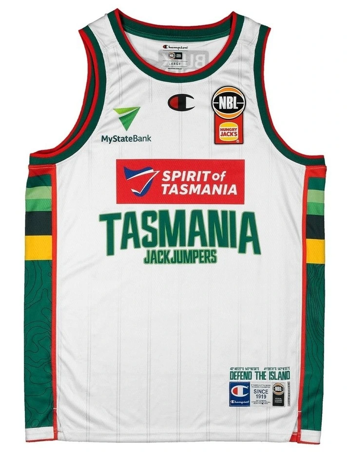 Tasmania JackJumpers 25/26 Alternate Jersey in White image 3