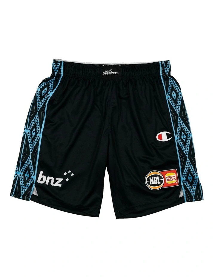 New Zealand Breakers 25/26 Primary Shorts in Black image 3