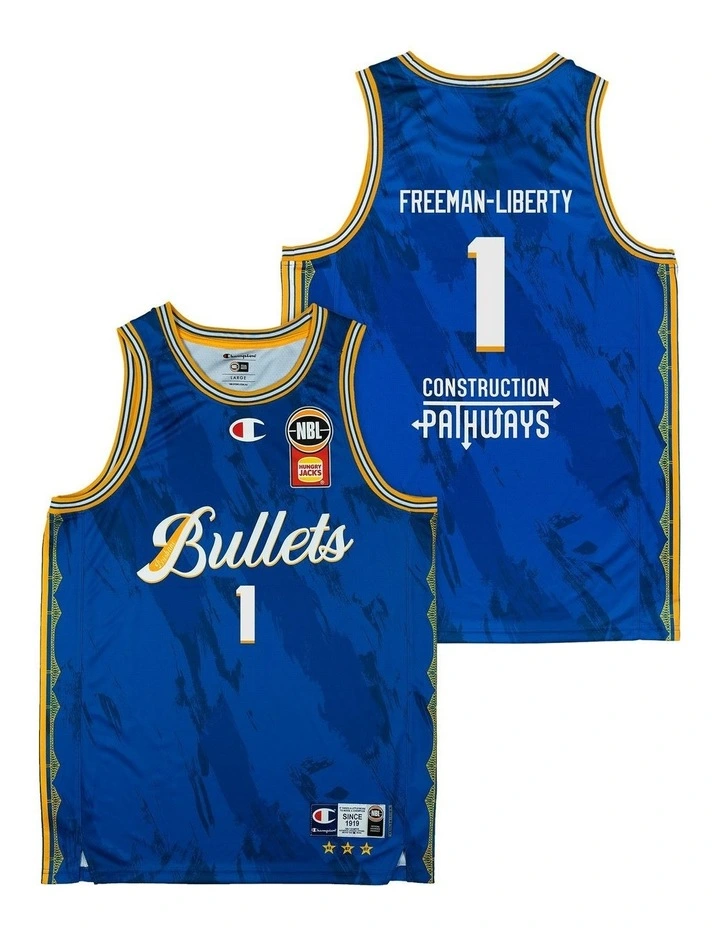 Javon Freeman-Liberty Brisbane Bullets 25/26 Primary Jersey in Blue image 1