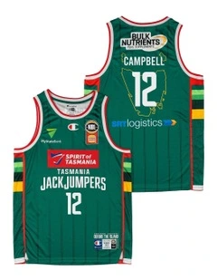 Tyger Campbell Tasmania JackJumpers 25/26 Primary Jersey in Green