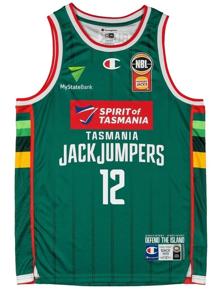 Tyger Campbell Tasmania JackJumpers 25/26 Primary Jersey in Green image 2
