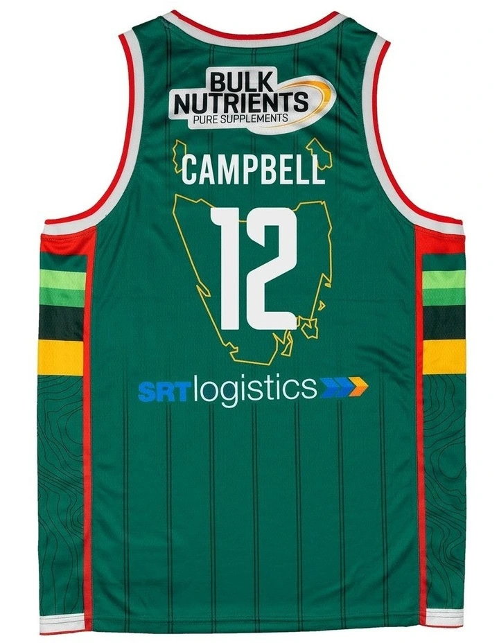 Tyger Campbell Tasmania JackJumpers 25/26 Primary Jersey in Green image 3