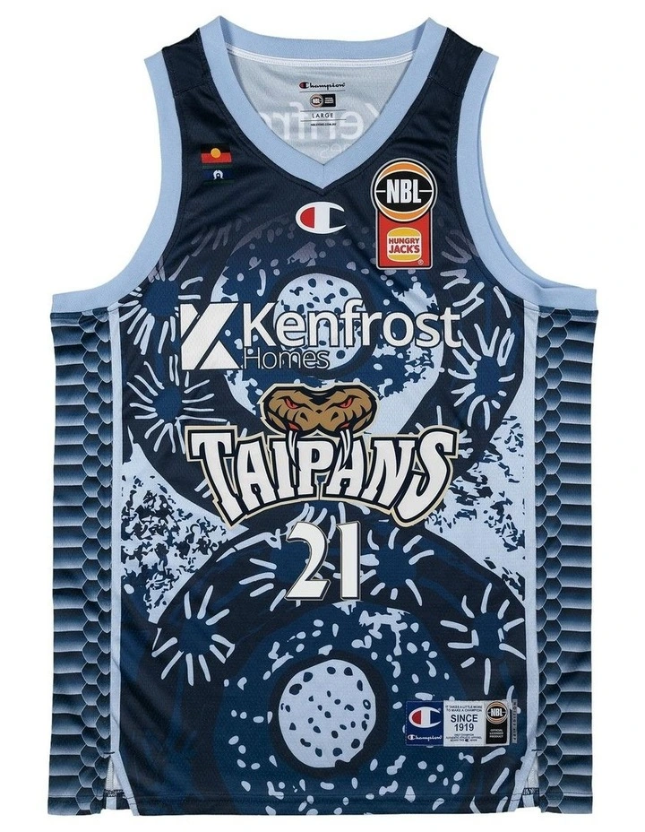 Cairns Taipans 25/26 Indigenous Jersey in Blue image 3