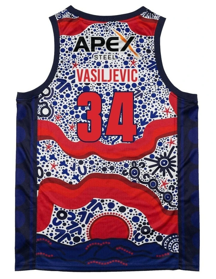 Adelaide 36ers 25/26 Indigenous Jersey in DJ Vasiljevic image 4