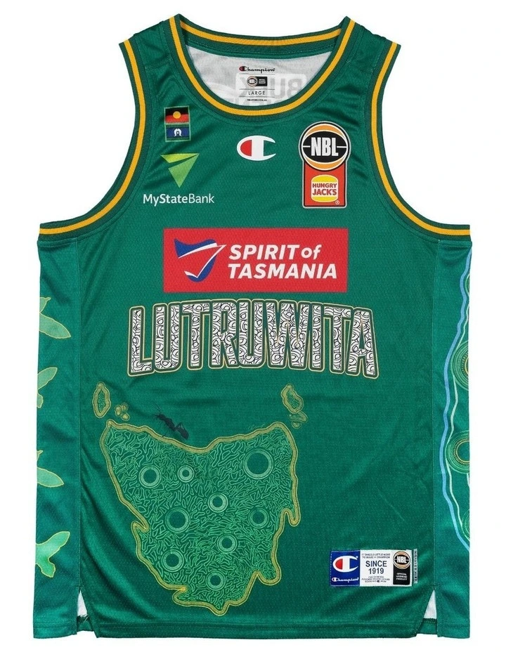 Tasmania Jack Jumpers 25/26 Indigenous Jersey in Green image 3
