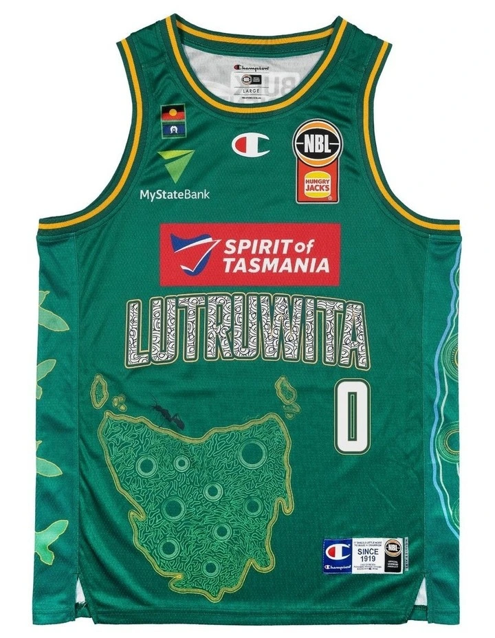Tasmania JackJumpers 25/26 Indigenous Jersey in Bryce Hamilton image 3