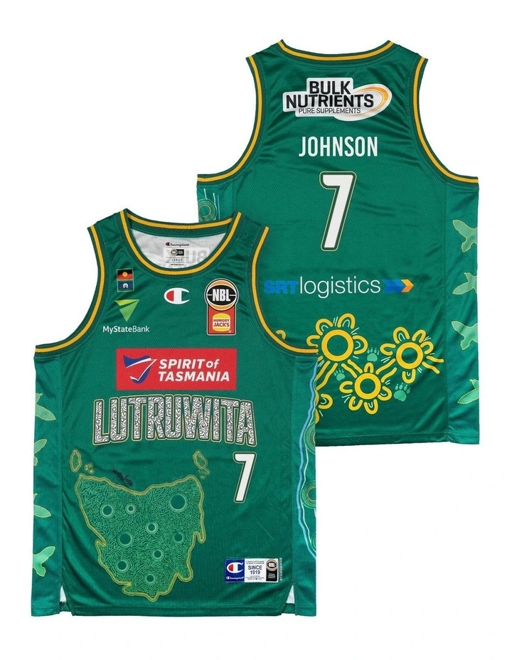 Tasmania JackJumpers 25/26 Indigenous Jersey in David Johnson image 1