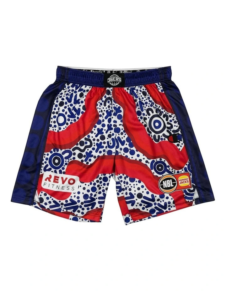 Adelaide Indigenous Shorts 36ers 25/26 in Navy image 3