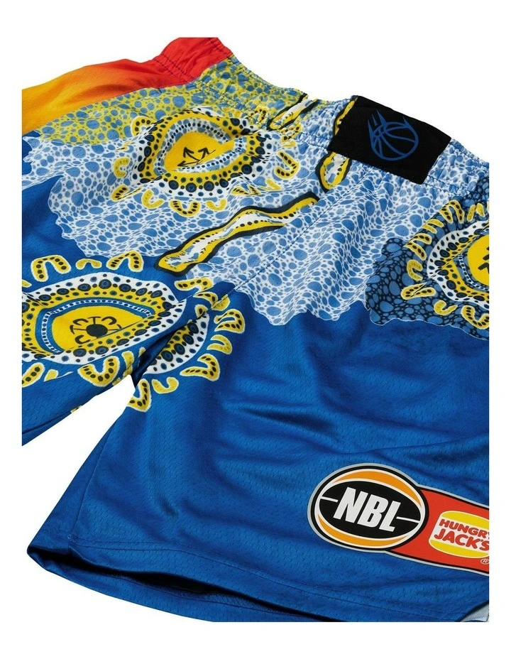 Brisbane Bullets Indigenous Shorts 25/26 in Blue image 2
