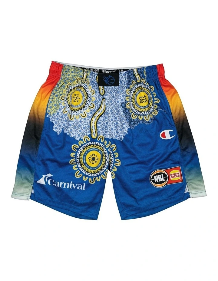 Brisbane Bullets Indigenous Shorts 25/26 in Blue image 3
