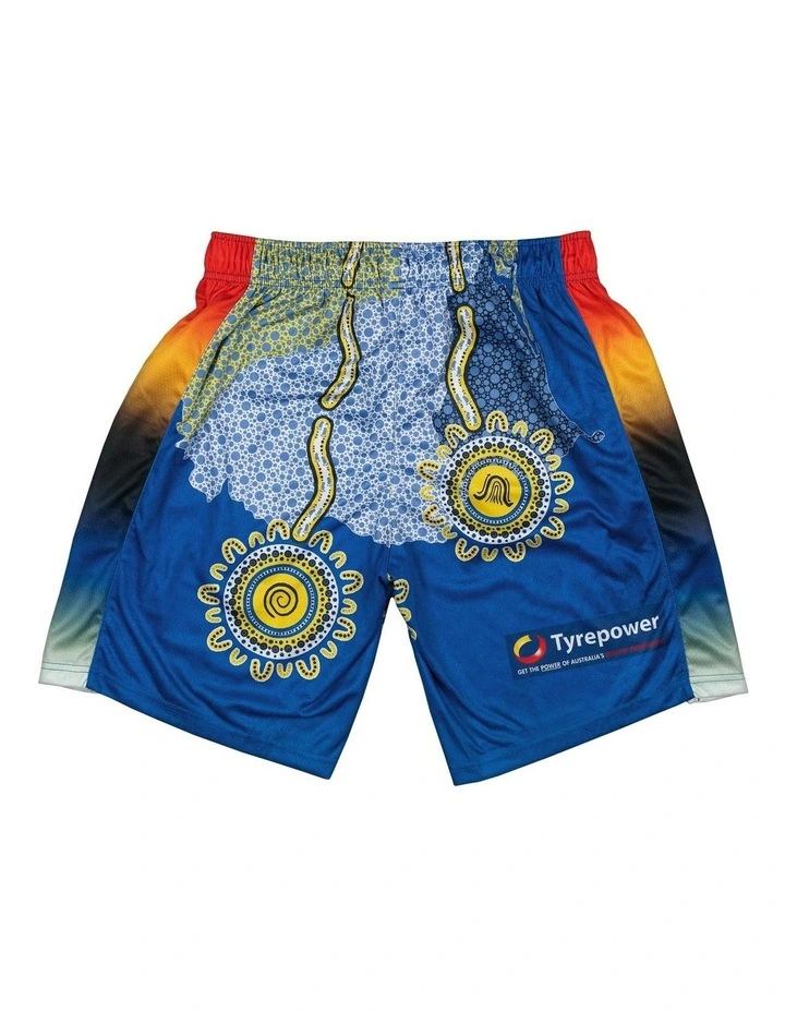 Brisbane Bullets Indigenous Shorts 25/26 in Blue image 4