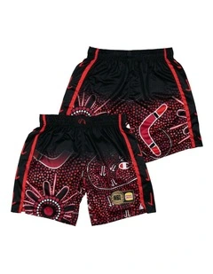 Illawarra Hawks Indigenous Shorts 25/26 in Black
