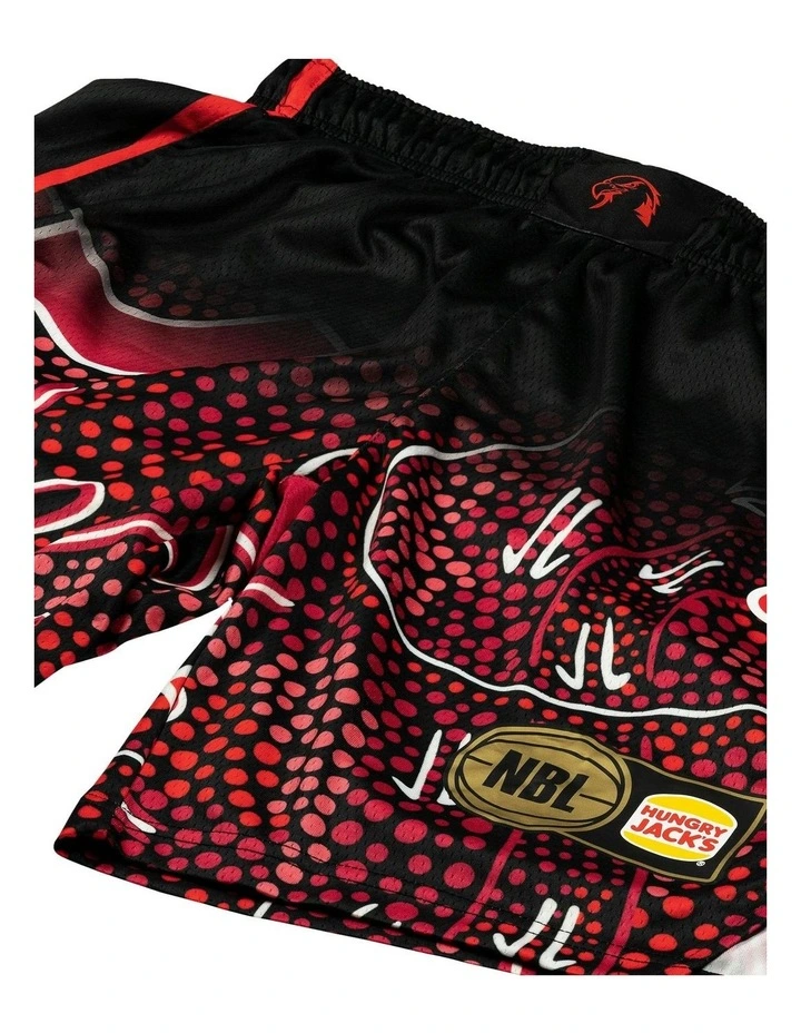 Illawarra Hawks Indigenous Shorts 25/26 in Black image 2