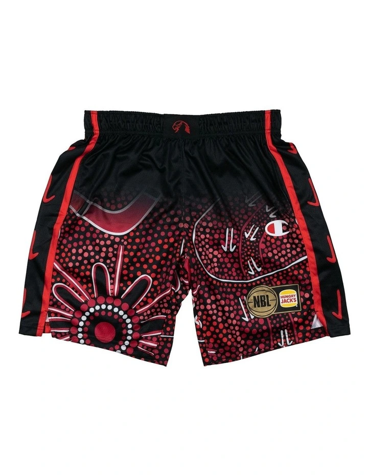 Illawarra Hawks Indigenous Shorts 25/26 in Black image 3