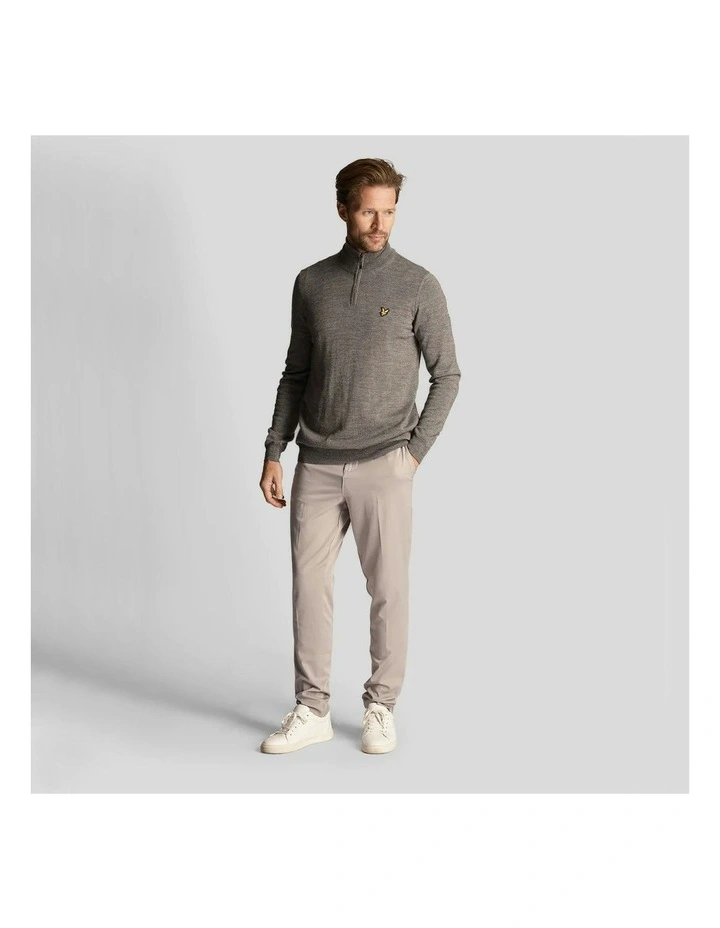 Core 1/4 Zip Merino Mix in Mid Grey Marl image 4