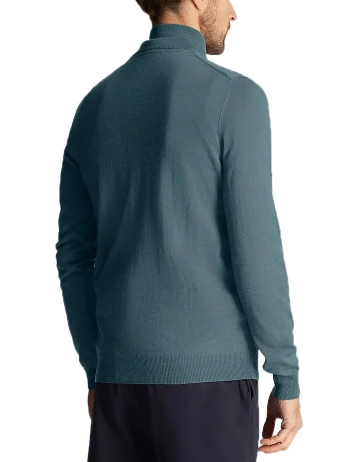 Golf Core 1/4 Zip Merino Mix Knit in Iron Blue image 2
