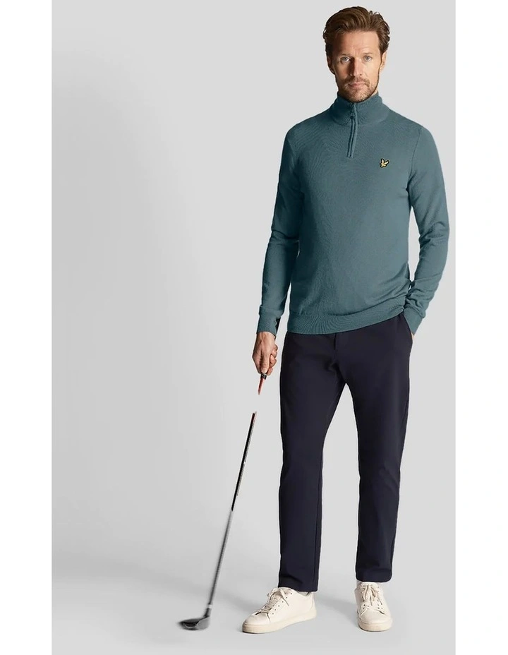 Golf Core 1/4 Zip Merino Mix Knit in Iron Blue image 4