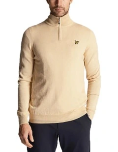 Golf Core 1/4 Zip Merino Mix in Sand Dune