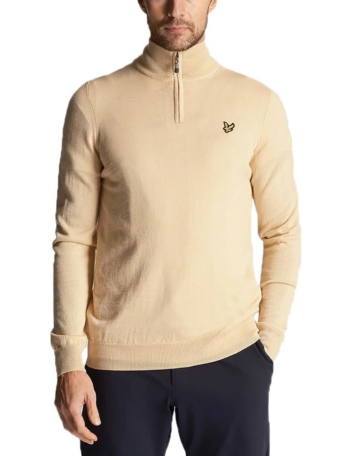 Golf Core 1/4 Zip Merino Mix in Sand Dune image 1