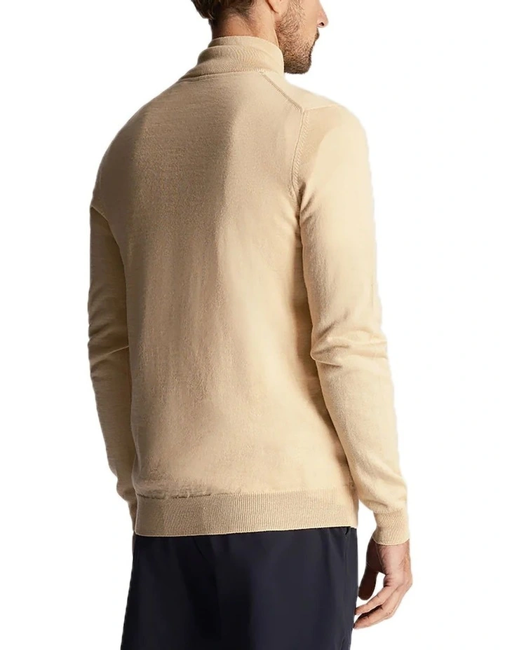 Golf Core 1/4 Zip Merino Mix in Sand Dune image 2