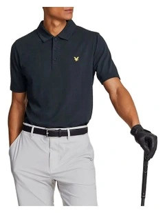 Golf Grid Polo Shirt in Dark Navy