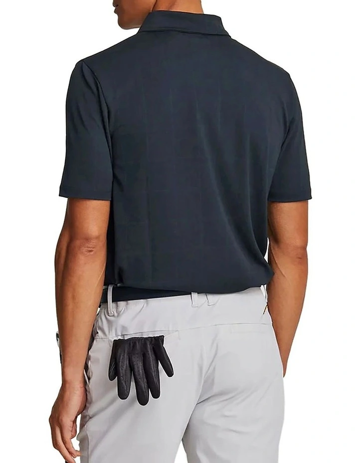 Golf Grid Polo Shirt in Dark Navy image 2
