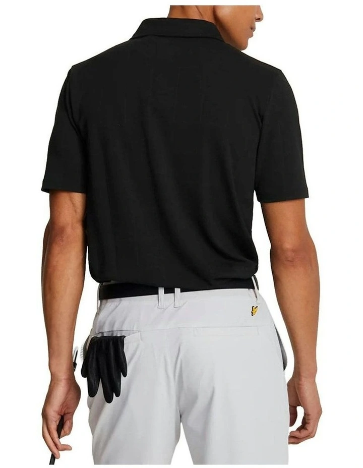Golf Grid Polo Shirt in Jet Black image 2