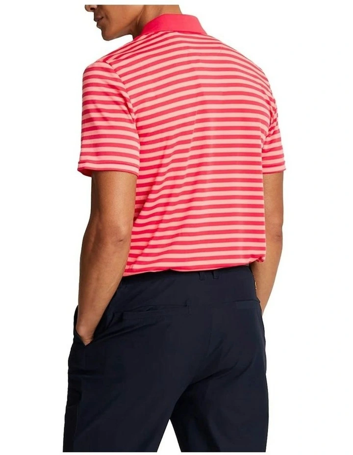 Golf Broad Stripe Polo Golf Shirt in Birdie Red image 2