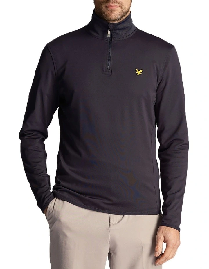 Tech 1/4 Zip Midlayer Knit in Dark Navy image 1