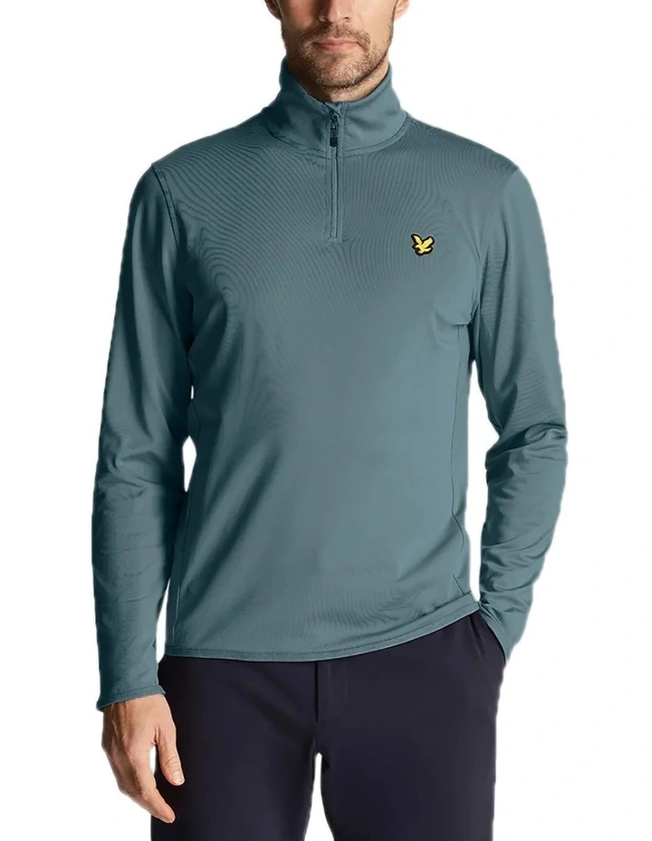 Tech 1/4 Zip Golf Midlayer in Iron Blue image 1