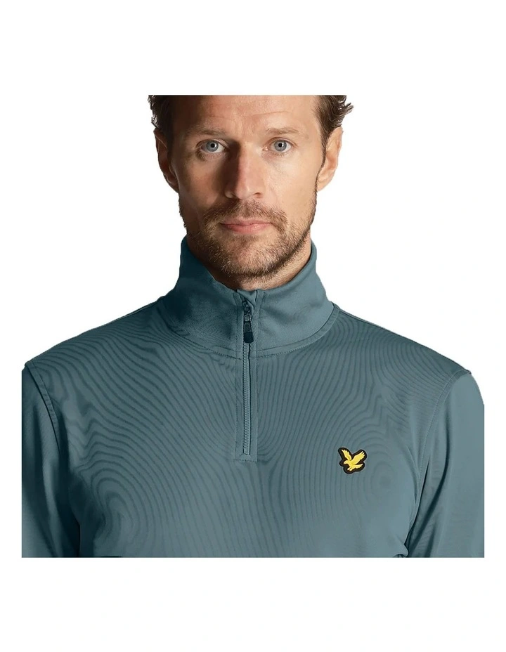Tech 1/4 Zip Golf Midlayer in Iron Blue image 3