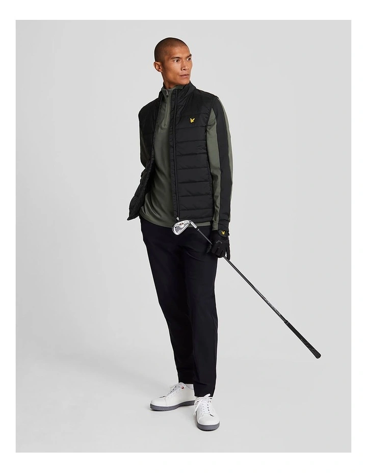 Wadded Golf Gilet Vest in Black image 4