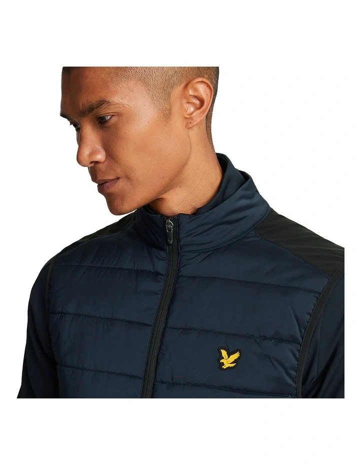 Wadded Golf Gilet Vest in Navy image 3