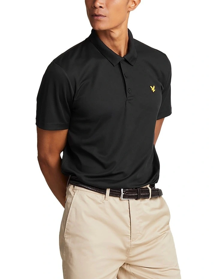 Golf Tech Polo Shirt in Jet Black image 1
