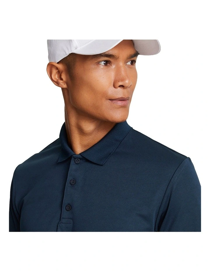 Tonal Tech Golf Polo Shirt in Dark Navy image 3