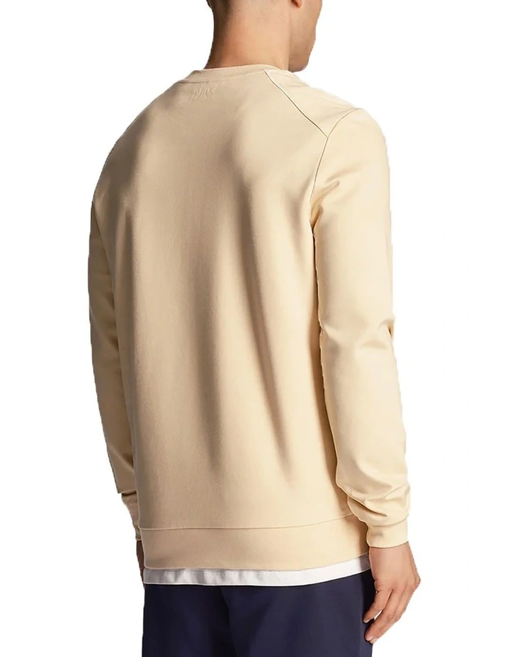Fly Fleece Crew Neck Sweat Top in Sand Dune image 2