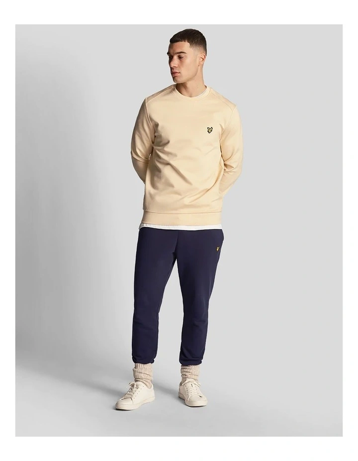 Fly Fleece Crew Neck Sweat Top in Sand Dune image 4