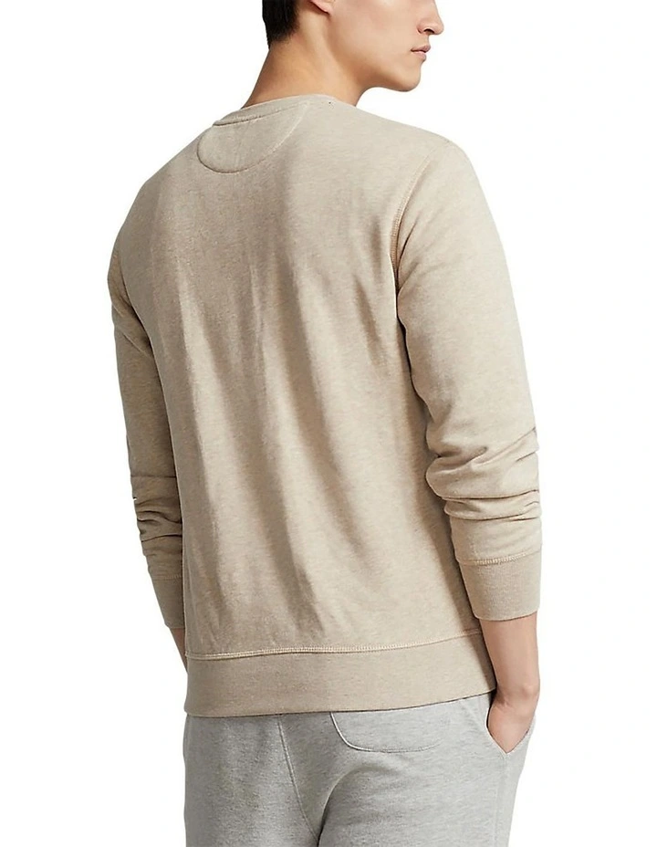 Classic Fit Performance Sweatshirt in Sand Heather image 2