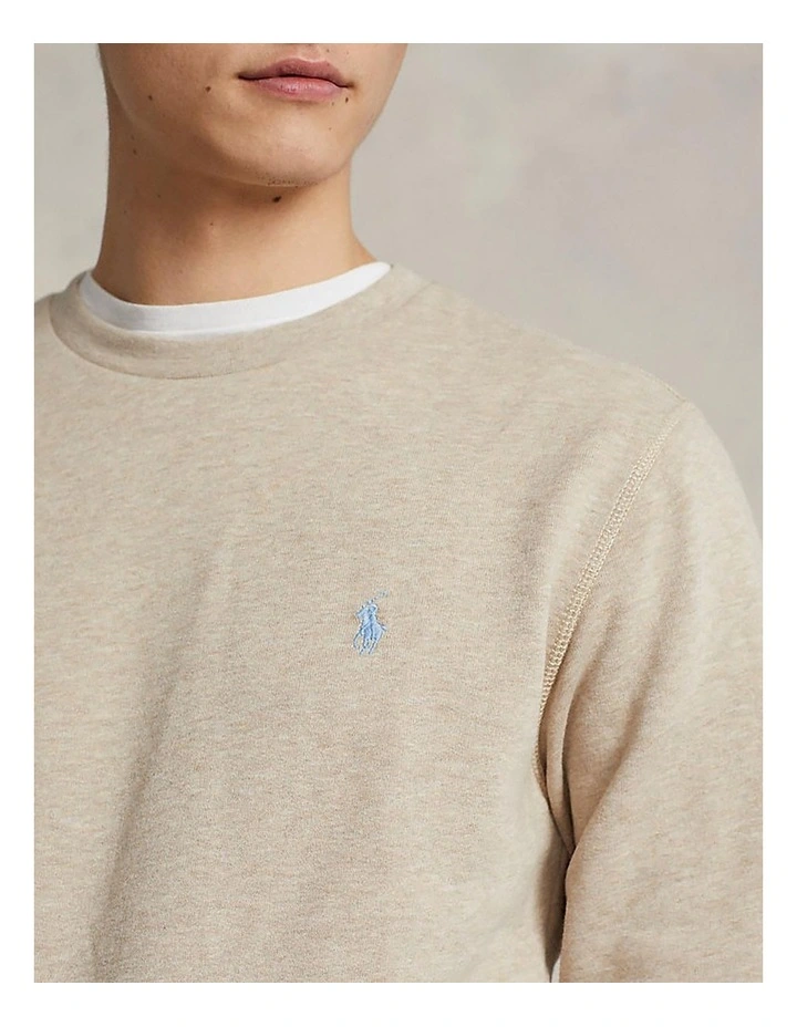 Classic Fit Performance Sweatshirt in Sand Heather image 3