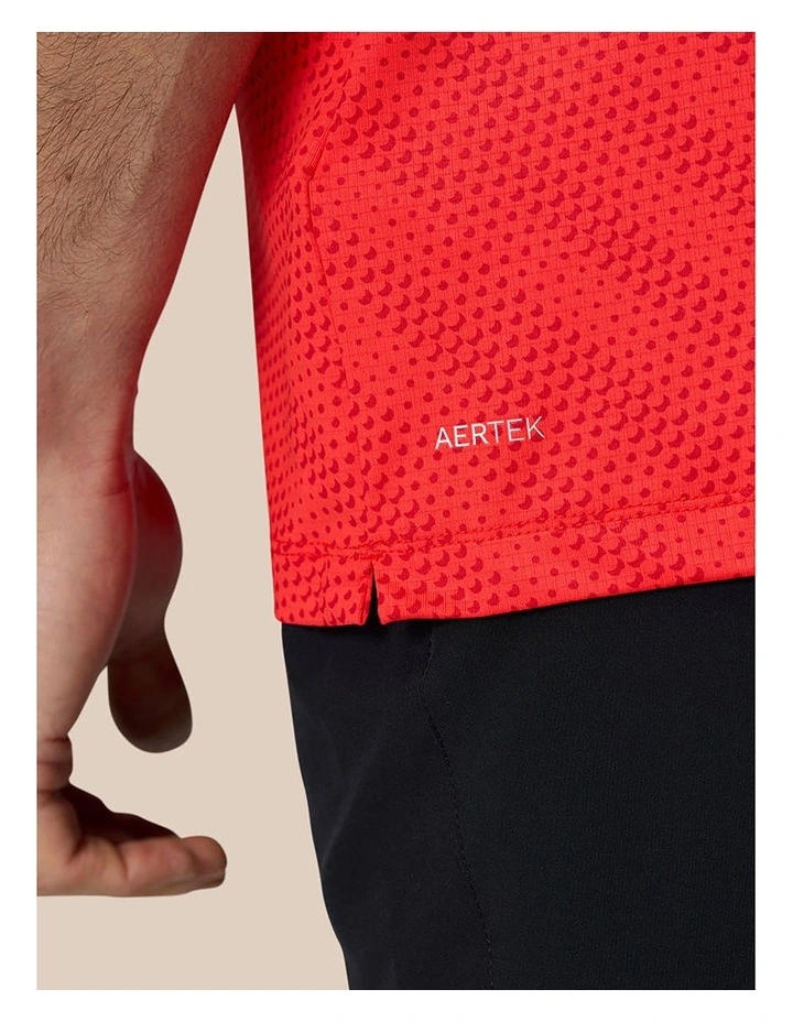 Golf Ball Printed Polo Shirt in Red image 5